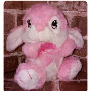 Dan Dee Plush Small Hoppy Hopster Bunny Rabbit Soft Pink Stuffed Animal 8"